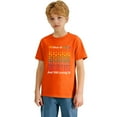 thumbnail image 2 of Wuxian Girls Fashion Happy 100Th Day Of School Shirts Letter Print Short Sleeve Tee Round Neck Loose Relaxed Casual Daily Wear Soft Blouse Graphic T-Shirt Athletic Baggy Tops,Orange,10-11 Years, 2 of 7
