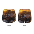 thumbnail image 5 of Lsque Lizard With Sunglasses Sunset Printed Women's Running Shorts with Liner Pockets,Elastic Quick Dry Workout Athletic Gym Yoga Shorts,Womens High Waist Shorts-Large, 5 of 9