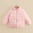 thumbnail image 2 of zbxnLI Kids Girls down Coats Stand Collar Long Sleeve Zipper Winter Puffer Jacket Warm Outwear with Pockets, 2 of 5
