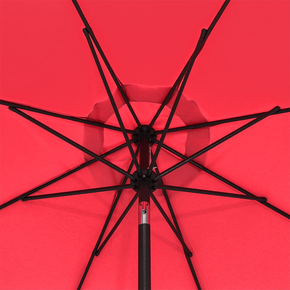 Abble Outdoor 10ft Patio Umbrella with Crank and Tilt - Red