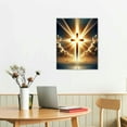 thumbnail image 2 of Christ Cross Canvas Wall Art Print, Christian Cross Canvas Wall Art, Vintage Christian Wall Decor for Home, Church, Office, Living & Prayer Room | Perfect Inspirational Faith Gift Framed, 2 of 5