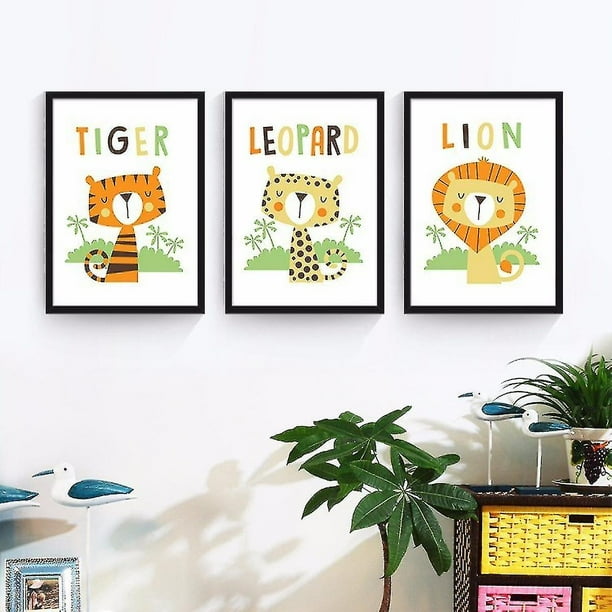 Shxx Wekity Lindo Animal De Dibujos Animados 1 Póster Impresión En Lienzo, Trazos Lindos Y Simples, Decoración De Dibujo Artístico para El Hogar, Sala De Estar, Dormitorio, Oficina Y Niños