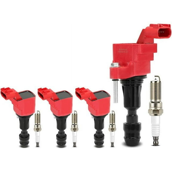 Ignition Coil Set with Spark Plugs 8 - Compatible with 2010 - 2017 Chevy Equinox 2.4L 4-Cylinder 2011 2012 2013 2014 2015 2016