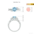 thumbnail image 5 of ANGARA Natural Nature Inspired 1.12 ct Aquamarine & Diamond Twisted Vine Ring in 14K White Gold for Women (Size-7mm) | March Birthstone, Anniversary, Jewelry Gift for Women | Natural Aquamarine Ring, 5 of 10