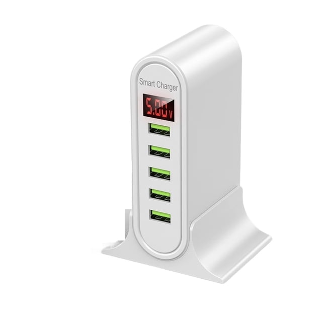 5 Port USB Charger For LED Display Multi USB Charging Station Universal Phone Desktop Wall ,Portable Station
