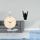 thumbnail image 2 of Reloj de pared,Reloj de pared decorativo para sala de estar,silencioso,Estatua del gesto de la roca,Estatuas y figuras de dedos con gestos de música rock,Esculturas de resina con estantes, 2 of 8