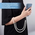 thumbnail image 3 of Pearl Phone Lanyard Universal Cell Phone Lanyard 24.8In Crossbody Phone Chain Strap Detachable Neck Strap with Phone Tether Pabs Beaded Phone Charms Straps Compatible for Most Smartphones White, 3 of 7