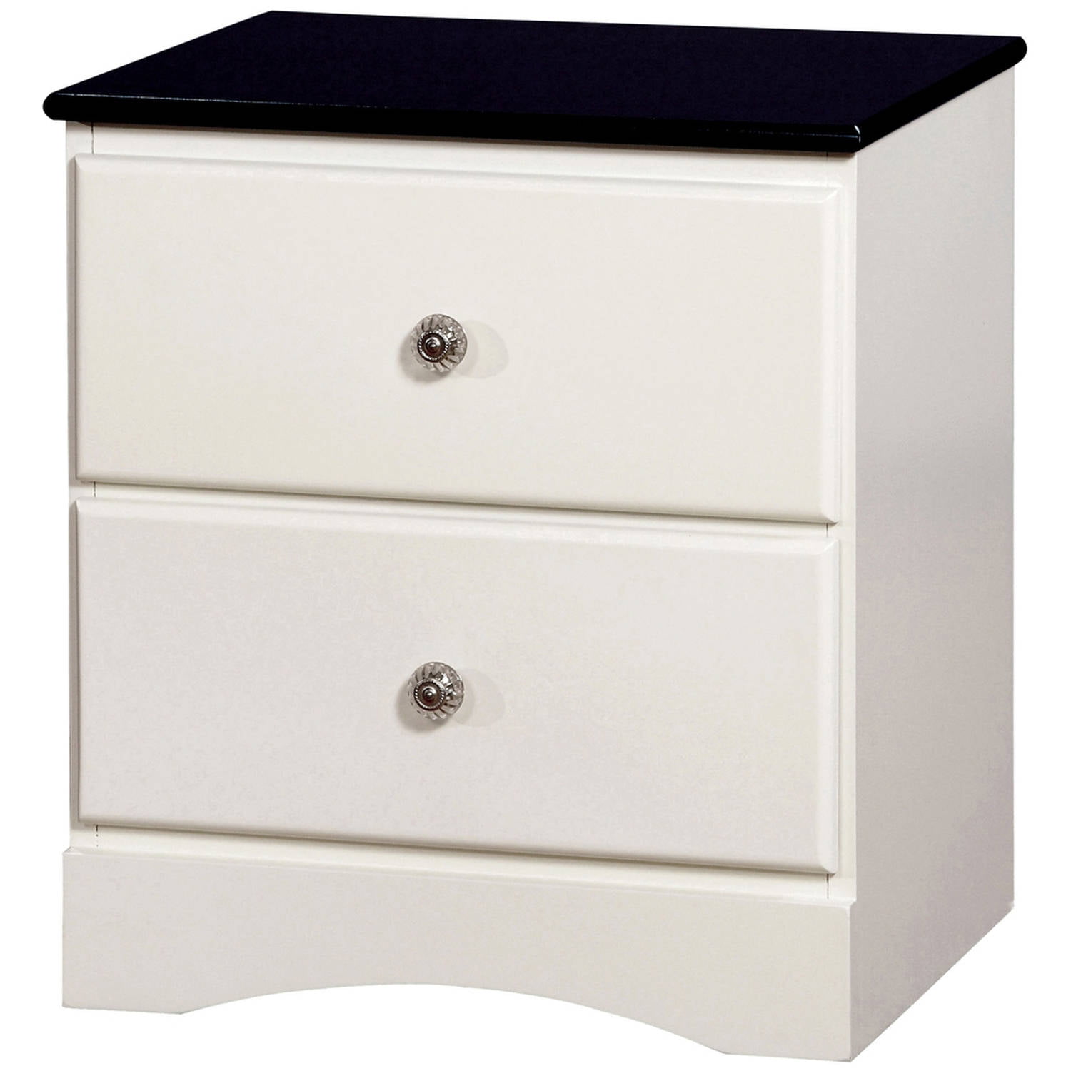 Aubrey Transitional Youth 2Tone 2Drawer Nightstand, Multiple Colors