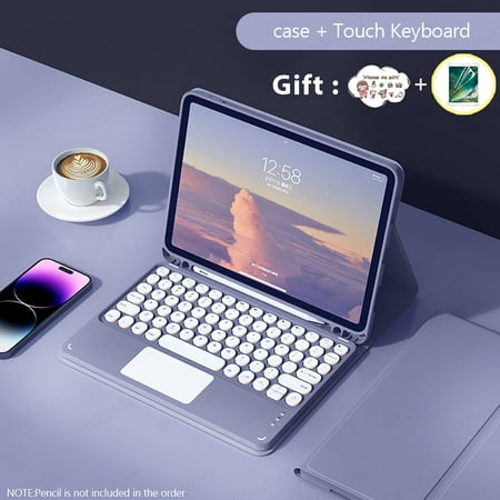 teclado bluetooth Keyboard wireless mouse For iPad case 10.2 7/8/9th Generation Pro 11 2022 iPad 10th Pro 10.5 Air 2/1 5/6th 키보드 wentao