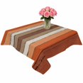 thumbnail image 2 of Burnt Orange Brown Table Cloth Waterproof Tablecloths, Farmhouse Vintage Wooden Tablecloth Dining Table Cover for Kitchen Party Tabletop Outdoor, Square Tablecloth 60x60 Inch, 2 of 9