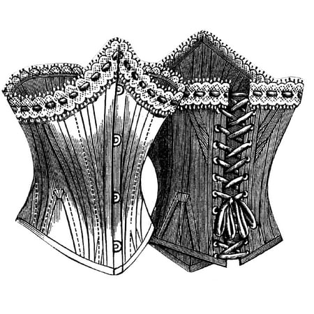 Jaclo Low Pattern - Sewing Pattern: 1893 Lady's Low Corset Pattern