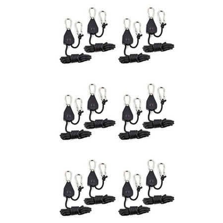 

12Pcs Heavy Duty Adjustable Grow Light Ratchet Rope Hanger Yoyo for Grow Light Fixtures Gardening