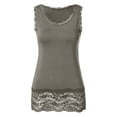 thumbnail image 3 of Lace Camisole Tank Tops for Women, Soft Stretch Ribbed Cami,Womens V Neck Sleeveless Shirts 2026 Summer Casual Trendy Dressy Cami Top, 3 of 5