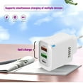 thumbnail image 4 of EU Standard Multi-Port USB Charger, 1C+2U Fast Charging Power Adapter, Smart Protocol, Universal Voltage, Over-Voltage Protection, Portable Charger for US Home Travel Mobile Devices, 4 of 6