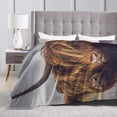 thumbnail image 4 of Kll Fleece Blanket Plush Throw Blanket Portrait Of Cow With Its Baby Cow,Soft Fuzzy Cozy Flannel Blanket For Couch Sofa Bed.(40"X30"), 4 of 9
