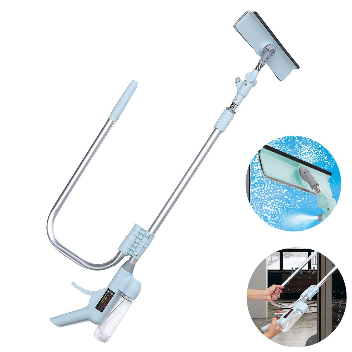 Portable RVs Window Cleaner with Long Handle for Auto Inside Accessories 