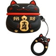 thumbnail image 1 of AirPod Pro Case,Cute 3D Cartoon Fun Lucky Cat AirPods Pro Cover Kawaii Soft Silicone Protective Cover with Keychain Shockproof Charging Case, 1 of 4
