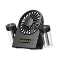 thumbnail image 2 of Ventilador de ventilador de nebulización Ventilador compacto Tipo C con tanque de agua Ventilador de aire personal bajo ruido de aire para la oficina Negro, 2 of 8
