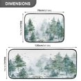 thumbnail image 3 of 2-Piece Kitchen Rugs Set Non-Slip Mats Carpet Floor for Kitchen, Bathroom (19.7"x27.6" & 19.7"x47.2") Green Snowy Forest Scene, 3 of 7