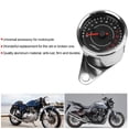 thumbnail image 4 of Retroiluminación de motocicleta, tacómetro, velocímetro, calibre de aluminio, carcasa plateada, esfera negra, 4 of 6