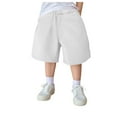 thumbnail image 3 of adviicd Boys Shorts with Pockets Boy's Summer Print Drawstring High Waisted Shorts (White,18-24 Months), 3 of 6