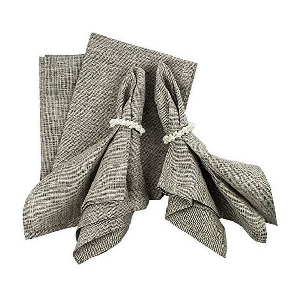 Fennco Styles Classic Heavy Denier Napkin, Set of 4 - 100% Linen (20"x20")