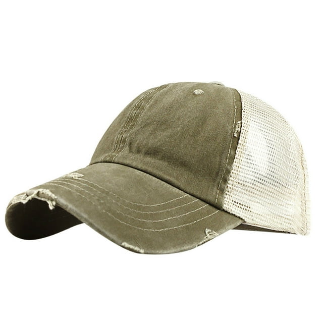 Baseball Cap Display Ponytail Messy Buns Trucker Plain Baseball Visor Cap Unisex Hat