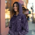 thumbnail image 5 of Dalix Heartly Ghost Embroidery Washed Sweatshirt Hoodie Fleece Relaxed Fit Lounge Womens in Purple XS X-Small, 5 of 5