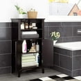 thumbnail image 3 of Homfa Bathroom Storage Cabinet with 2 Tier Shelves, Floor Standing Organizer with 2 Doors, Dark Brown, 3 of 8