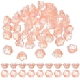 thumbnail image 1 of Uxcell 100 Pcs Cuentas de Vidrio en Forma de Flor para Hacer Joyas, Cuentas Espaciadoras en Forma de Trompeta de Vidrio para Suministros de Manualidades de Collares, Aretes, Pulseras, Naranja, 1 of 5