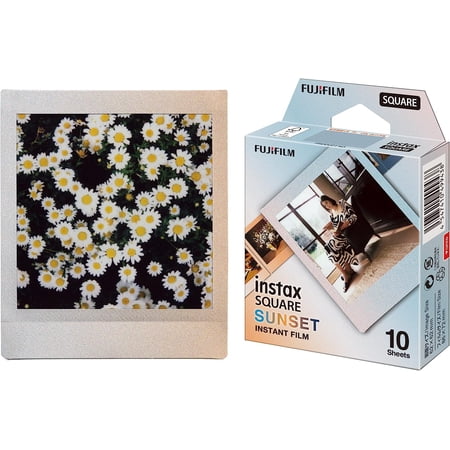 チェキフィルム サンセット 10枚 スクエア  新品 instax square チェキフィルム 富士フイルム カラーフレーム 正方形 10シート SUNSET インスタント フイルム