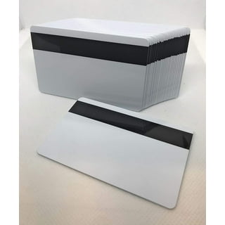 White card with magnetic stripe