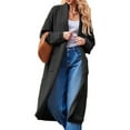 thumbnail image 2 of Lapel Womens Open Front Oversized Chunky Fuzzy Sweater Coats Long Cardigan, 2 of 6