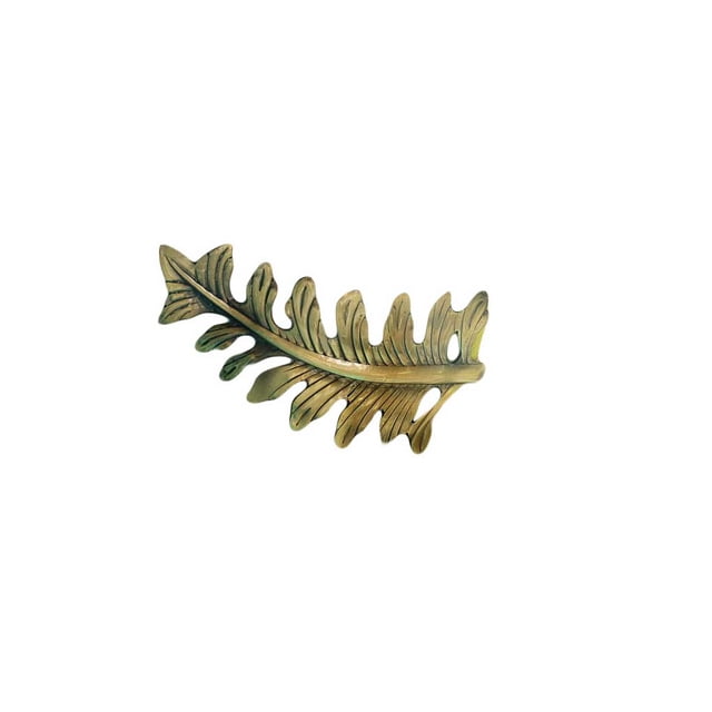 Naiovety Paquete de 2 ganchos de aleación de zinc para colgar cortinas en forma de hoja, ganchos decorativos para pared de Hotel y hogar Vintage, soporte Tratamientos de ventanas Cian antiguo Naiovety HA069867-01