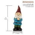 thumbnail image 4 of Alpine Corporation 12-Inch Bearded Garden Gnome Statue with Red Hat, 4 of 12