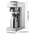 thumbnail image 6 of KFFKFF 12 Cups Business Grade Filter Coffee Machine, Coffee Making Device with Insulated Jug for Temperature Maintenance, Stainless Steel Manual Coffee Producer for Eatery, Workspace, Coffee Shop, 6 of 9