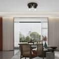 thumbnail image 5 of Better Homes & Gardens 12" Farmhouse 3-Light Walnut Flush Mount Ceiling Light, Clear Glass Shades, 5 of 10