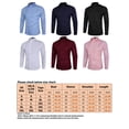 thumbnail image 3 of Fangasis Men Shirts Lapel Neck Tunic Shirt Button Down Tops Mens Plain Blouse Slim Fit Holiday Black L, 3 of 3