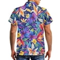 thumbnail image 3 of Uorisanigo Hawaii Flower Matching Couple Outfits Men's Short Sleeve Shirt Light Hawaiian Beach Tops and Women's Button Down Shirt Size 7XL Fashion Summer Tropical Tops, 3 of 8