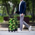 thumbnail image 3 of HELLHERO Green Clover Pattern Durable Luggage Cover Polyester Spandex Reserved Handle Openings Suitcase Cover Dustproof Luggage Protective Cover for Travel Lovers, 3 of 7