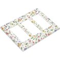 thumbnail image 3 of HPINK-T Flower Wild Flower Decorative Light Switch Cover Switch Plate 3 Rocker Wall Plate Switch Cover Plate for Bathroom Bedroom, 3 of 8