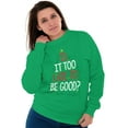 thumbnail image 4 of Christmas Is It Too Late To Be Good Unisex Plus Fleece Graphic Sweatshirt Brisco Brands 2X, 4 of 5