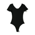thumbnail image 5 of Elainilye Fashion Bodysuits for Women Tummy Control 2024 Tight Short Sleeve Popular Underpants Gothic Body Shaper,Black, 5 of 5