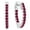 Red, variant on Collection Round Lab Created Ruby Inside Out Hinged Huggie Hoop Earrings for Women (Color Red, Clarity Moderately Included) in 925 Sterling Silver