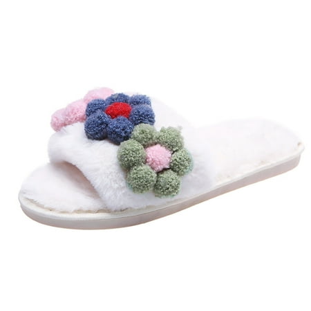 

Slippers for Women Women Ladies Casual Shoes Fashion Soft Sole Non Slip Slippers Bedroom Slippers Womens Slippers Plush Beige 39