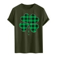 thumbnail image 5 of lcziwo St Patricks Day Shirts for Men Lucky Four Leaf Clover Graphic Tees Irish Trendy Short Sleeve Pullover Tops Crew Neck Regular Fit Fitness T Shirts Deals Today,Green,XXL, 5 of 6