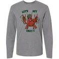 thumbnail image 3 of Inktastic Mardi Gras Let's Get Cray Crayfish with Beads Long Sleeve T-Shirt, 3 of 5