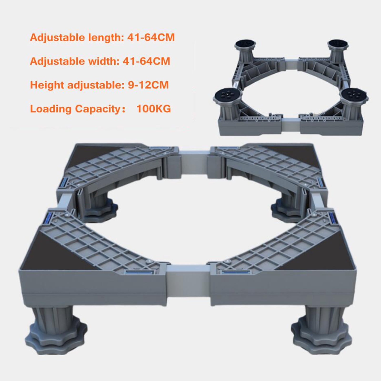 Adjustable Washing Machine Stand Stable Fridge Base Support 4 Gray