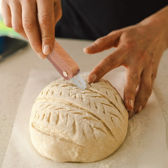 Ikoopy Bread Lame Sourdough Scorer Tool Portable Bread Scorer Tool with 10 Blade Ergonomic Sourdough Lame for Kitchen Baking Present