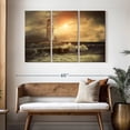 thumbnail image 3 of Elephant Stock Lighthouse Sunset Storm Wall Art - Horizontal Multi Panel Canvas - Living Room Wall Decor - Nautical Multi Panel - Brown And Gray Decor - 50" x 32", 3 of 8